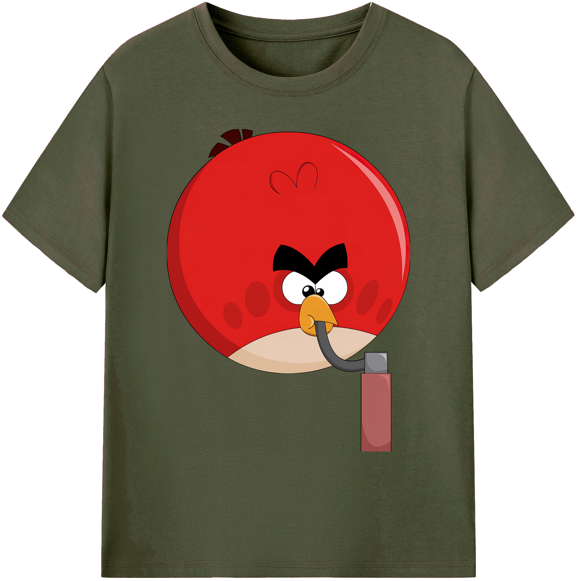 （画像用） Angry Birds アングリーバード 綿100％ メンズ半袖Tシャツ｜肌触りやわらか＆通気性